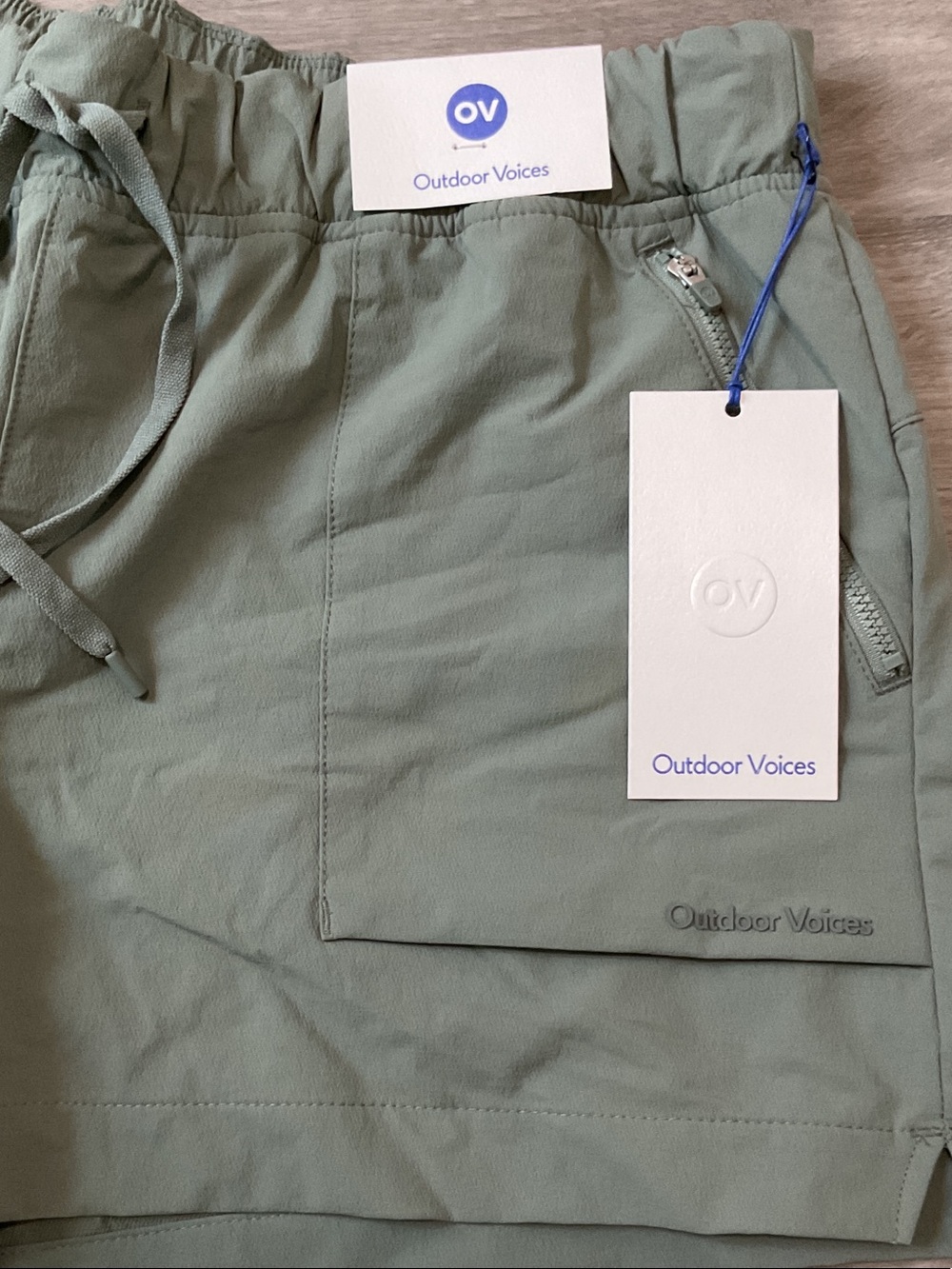 Outdoor Voices Sage Green Athletic Shorts